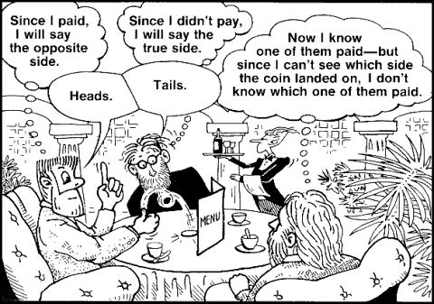 Unconditionally untraceable messages (dining cryptographers analogy)
